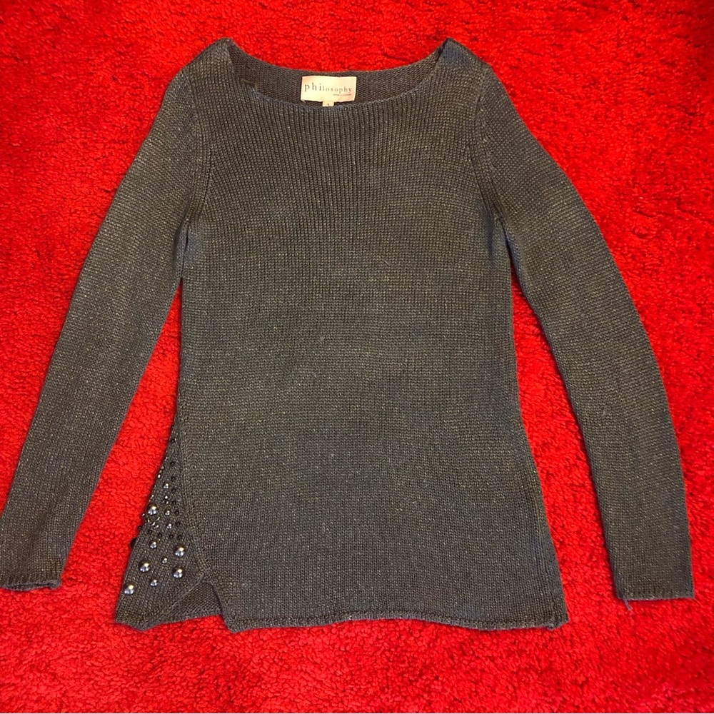 Philosophy light blouse, small size, dark gray.
